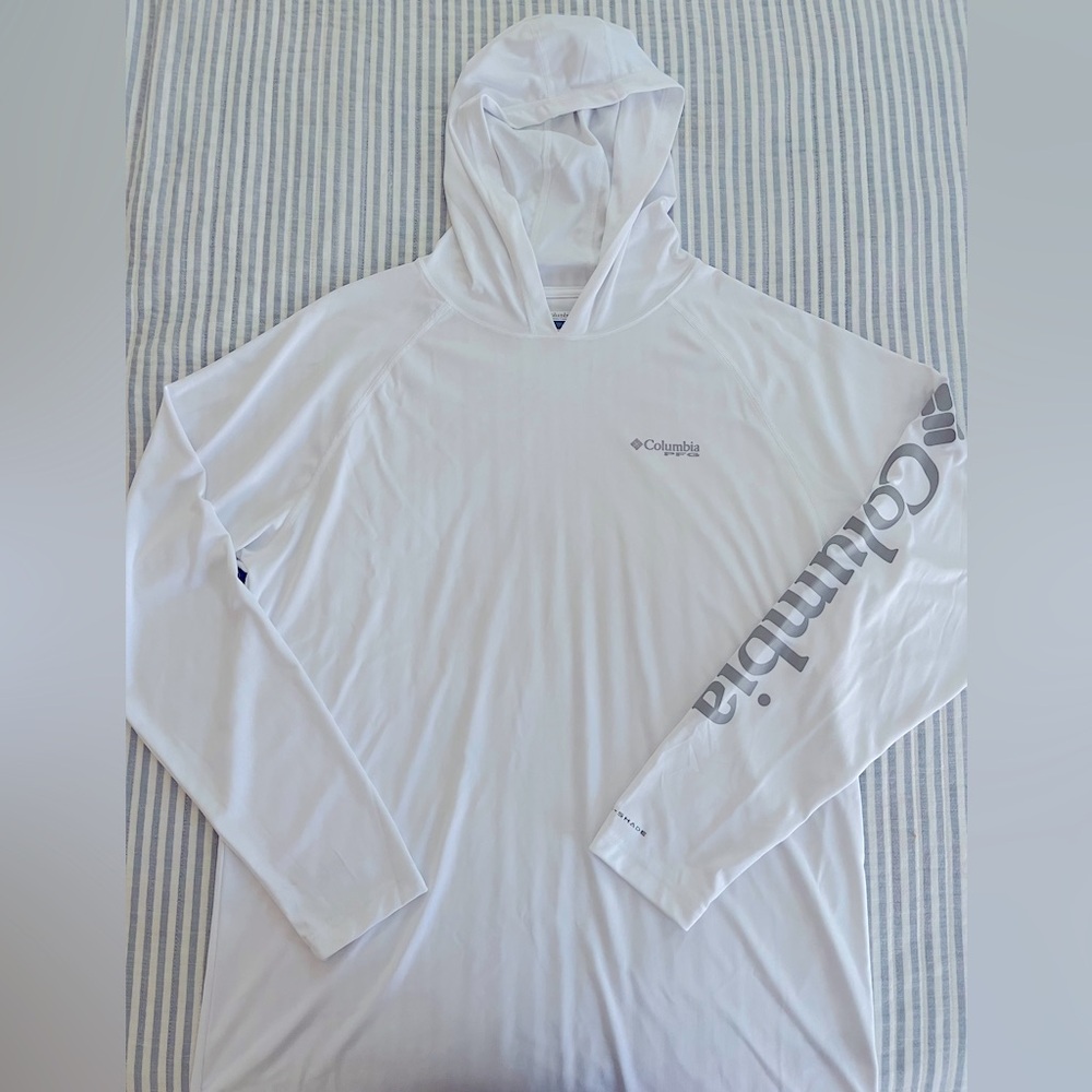 Columbia White Hooded Sun Shirt ☀️